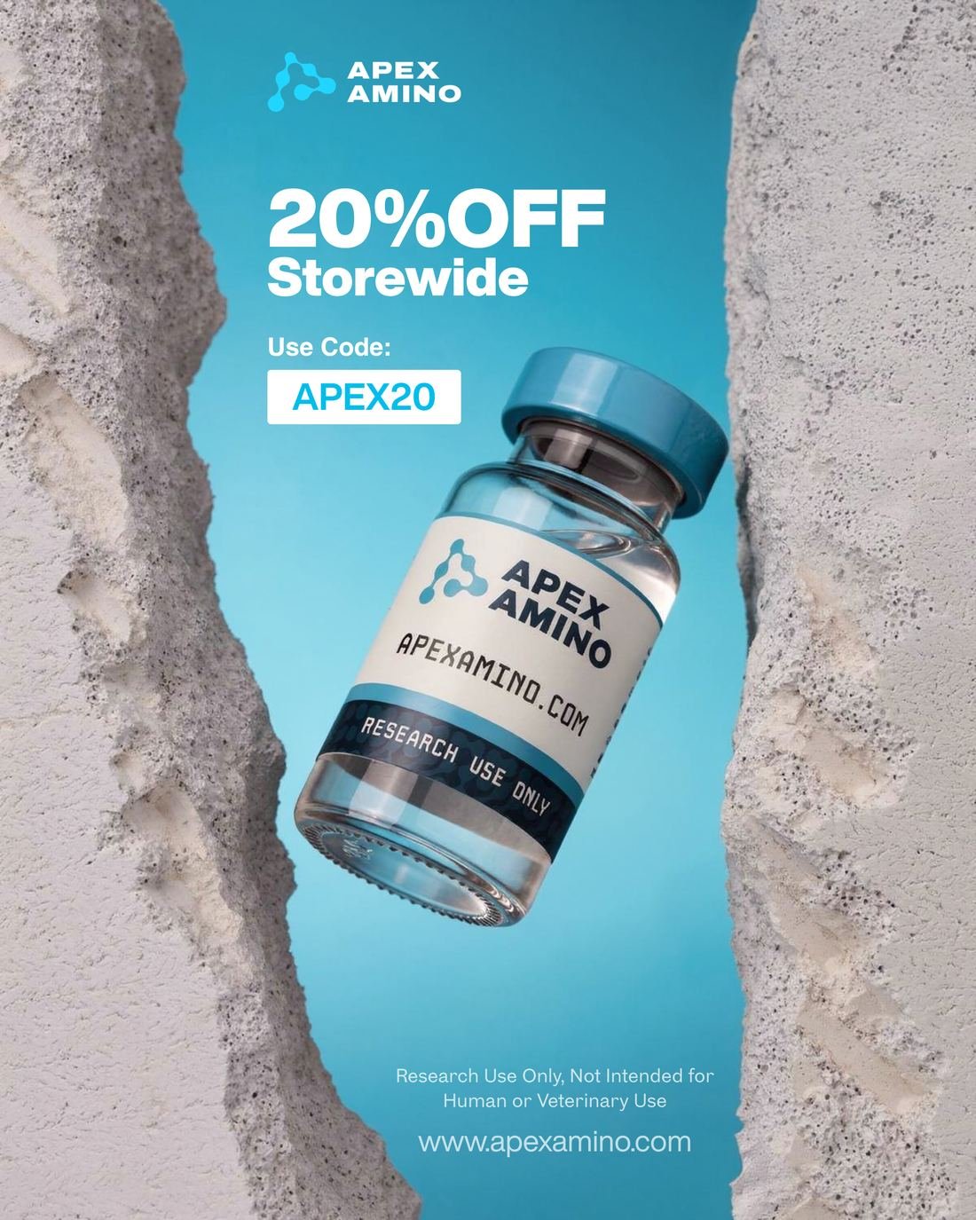 Apex Amino ad creative — Storewide · 20% off