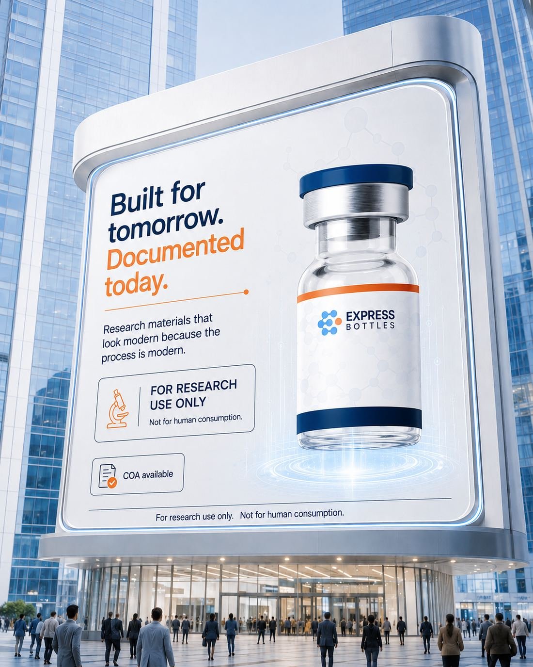 Express Bottles ad creative — Built for tomorrow