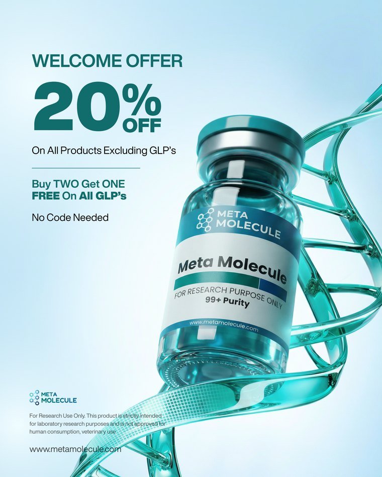 Meta Molecule ad creative — Welcome offer · 20% off + bundle