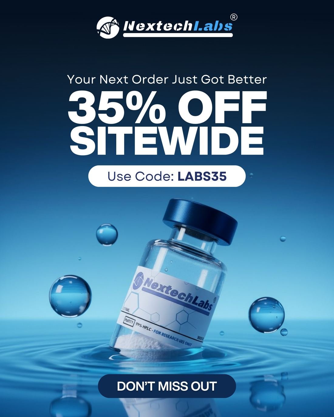 Nextech Labs ad creative — Extended offer · 35% off