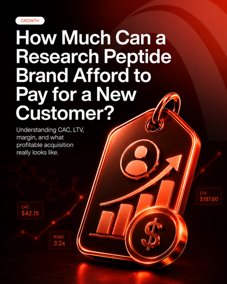 How Much Can a Research Peptide Brand Afford to Pay for a New Customer?