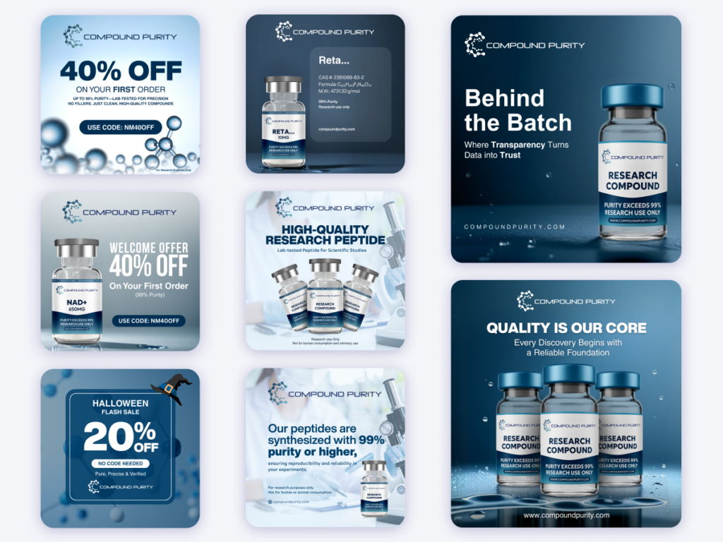 compound purity mock ups